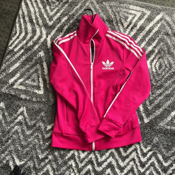 Pink Fitted Adidas Track Jacket - Picture 2 of 3
